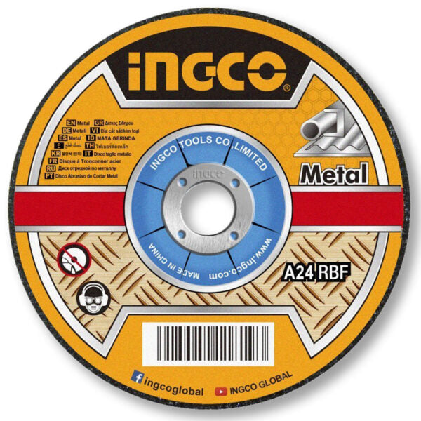 Disco abrasivo per metallo INGCO 230mm x 6,0mm x 22,2mm – Taglio e sbavatura precisi