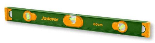 Livella 3 Bolle 80CM per misurazioni precise, struttura in alluminio verde con inserti arancioni, ideale per utensileria professionale.