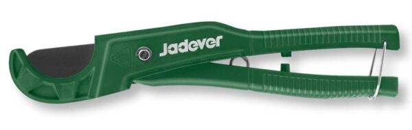 Tagliatubi PVC 207MM D.3-35MM in metallo verde con lama affilata, ideale per tagli precisi su tubi in plastica. Utensile professionale Eurogross.