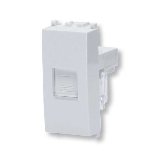 Presa Ethernet bianca compatibile con Serie Plana