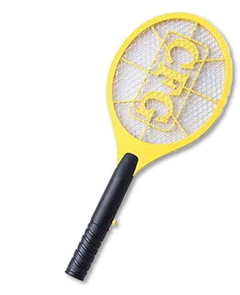 Racchetta elettrica fulmina insetti XL 23x28 cm con 3 reti protettive e batterie incluse, ideale per eliminare zanzare e mosche in casa e giardino.