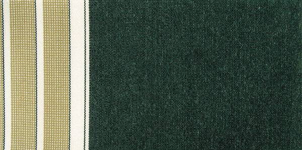 Tessuto per tende da sole in tessuto verde scuro con trama resistente, perfetto per esterni, protezione solare e privacy.