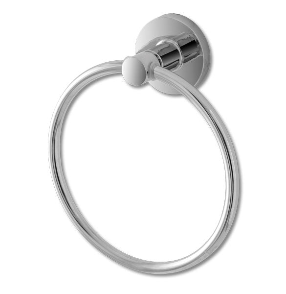 Portasalviette cromato in alluminio/ABS con piastrina antiruggine.