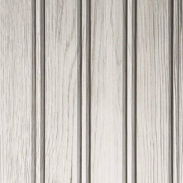 Pannello Murale PVC Opera effetto Doghe Legno 3D 280x30x1cm Bianco