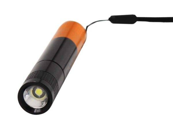 Torcia LED Slim in Metallo Nero e Oro 0,5W – Compatta e Potente