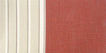 Tessuto per tende da sole in tessuto a righe beige e rosse, resistente e adatto per protezione solare esterna, dimensioni personalizzabili.