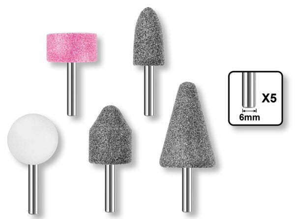 Set 5 mole per minidrill gambo 6 mm assortite