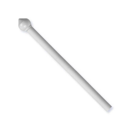 Bastone per tende in acciaio bianco estensibile da 120 a 210cm con terminale bulbo, design solido ed elegante, ideale per decorare finestre.