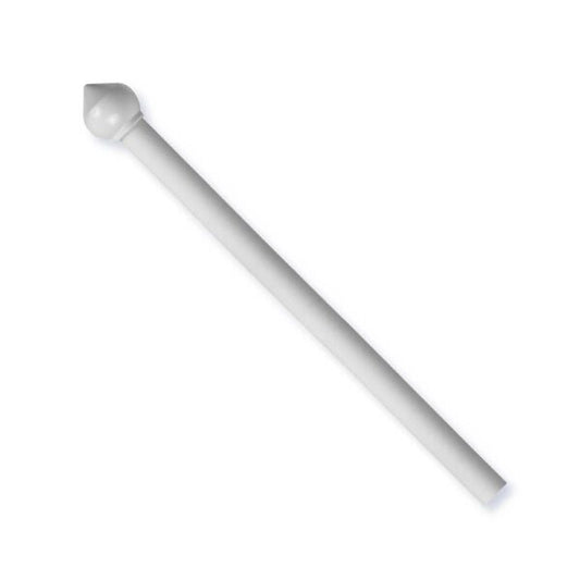 Bastone per tende in acciaio bianco estensibile da 120 a 210cm con terminale bulbo, design solido ed elegante, ideale per decorare finestre.