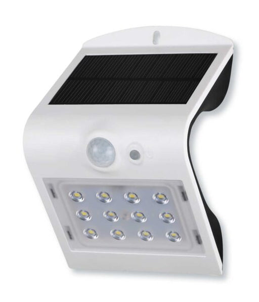 Lampada solare da esterno 220LM Lumina Step con sensore di movimento e pannello solare, luce naturale 4000K, IP65, design compatto e curvo