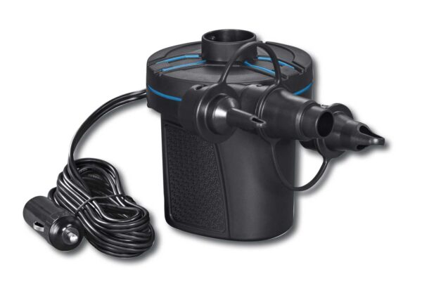 Pompa di Gonfiaggio Elettrica 12V, Gonfia/Sgonfia, 680 l/min, 3 Adattatori