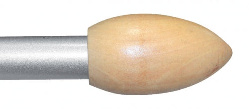 Bastone Tenda Estensibile Warsavia 120–210 cm Acciaio Cromo con Pomoli Legno Naturale