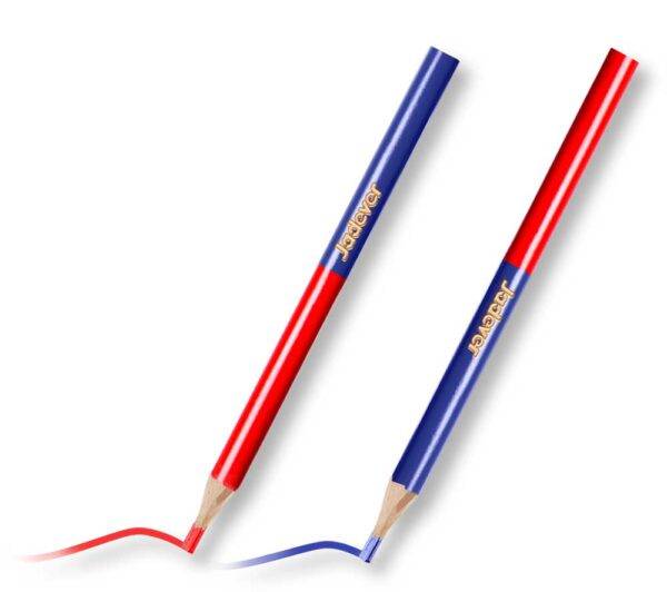 Set 12 Matite da Muratore Blu/Rosso 176 mm – Modello Ovale