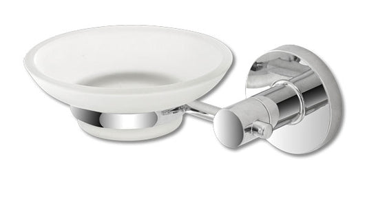 Porta sapone satinato cromo con piastrina antiruggine linea Sprint