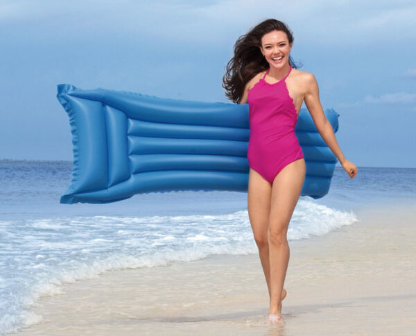 Materassino Gonfiabile Tinta Unita 183x69 cm – Blu, Verde, Rosa