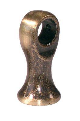 Supporto Zama in metallo con finitura antica, forma ergonomica con foro per fissaggio, stile vintage e resistente