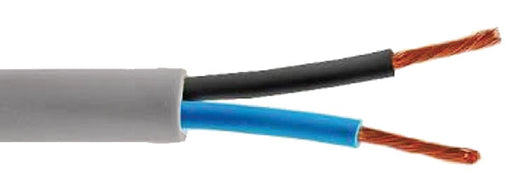 Cavo bipolare 2x1,5 mm² grigio con conduttori rame, bobina 100m per impianti elettrici civili e prese interne in canalina