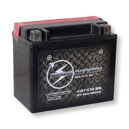 Batteria Moto Sprint AGM 12V 10Ah SX con CCA 180, compatta e ad alte prestazioni per moto, ideale per avviamento rapido e affidabile.