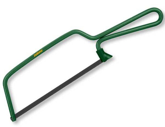 Seghetto manuale mini con telaio in acciaio verde, lama di taglio sottile per lavori di precisione, ideale per tagli di piccole dimensioni