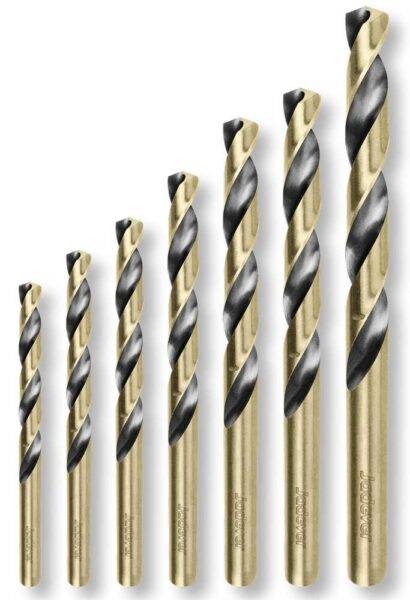Set 8 Punte HSS Metallo di Alta Qualità con rivestimento dorato per forature precise su metalli. Ideale per utensili professionali Eurogross.