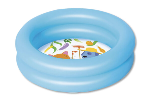 Piscina Gonfiabile Baby 61 cm – 2 Anelli con Fondo Disegnato