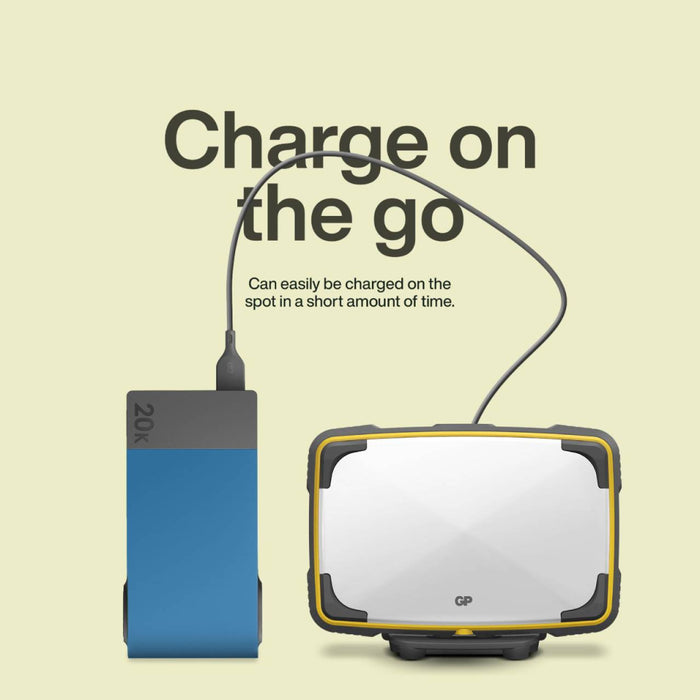 Lampada da Lavoro Ricaricabile 1200 lm con Luce Fredda 6500K