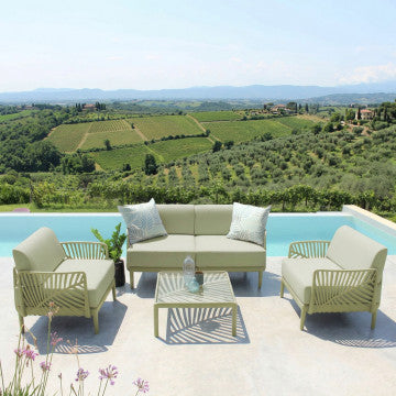 Schienale angolare polipropilene con cuscino integrato 59x21x43 cm