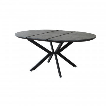 Tavolo rotondo allungabile 120-160 cm piano melaminico struttura metallo