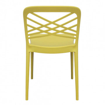 Sedia Harmonie Polipropilene Giallo Impilabile 43,5x51x80,5h cm