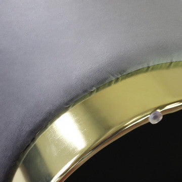 Pouf contenitore rotondo in velluto grigio scuro Ø 37 cm altezza 40 cm