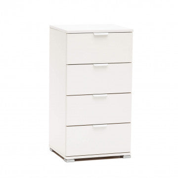 Mobiletto 4 cassetti in truciolare bilaminato bianco 45x38x85 cm