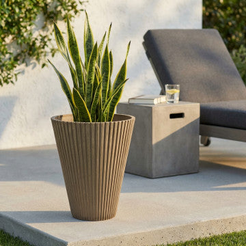 Vaso cilindrico in fibra sintetica diametro 29 cm altezza 36 cm