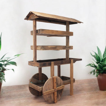 Mobile in legno riciclato 140x60x200 cm colore marrone 45 kg