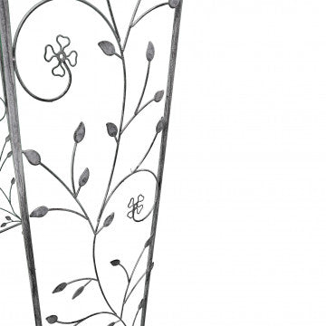 Arco in acciaio verniciato bianco ossidato, dimensioni 135x47,5x230 cm