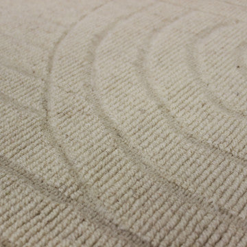 Tappeto in lana e cotone avorio 120x180 cm peso 6,5 kg
