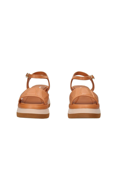 Sandalo Doris in Pelle Chiusura a Cinturino Caviglia Sottopiede Imbottito Gomma Para Alta 7 Cm Jeannot RJ602