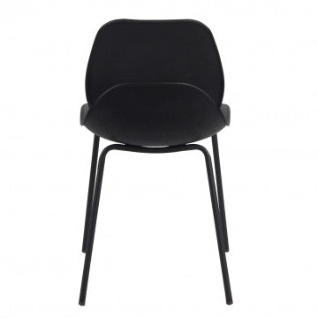 Sedia in polipropilene con gambe in metallo, dimensioni 46x54x84 cm