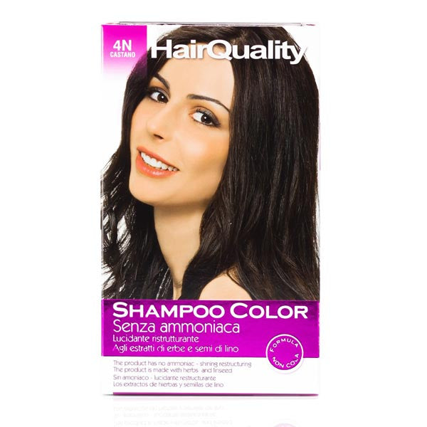 HAIR QUALITY SHAMPOO COLORORANTE CAPELLI CASTANO 4N