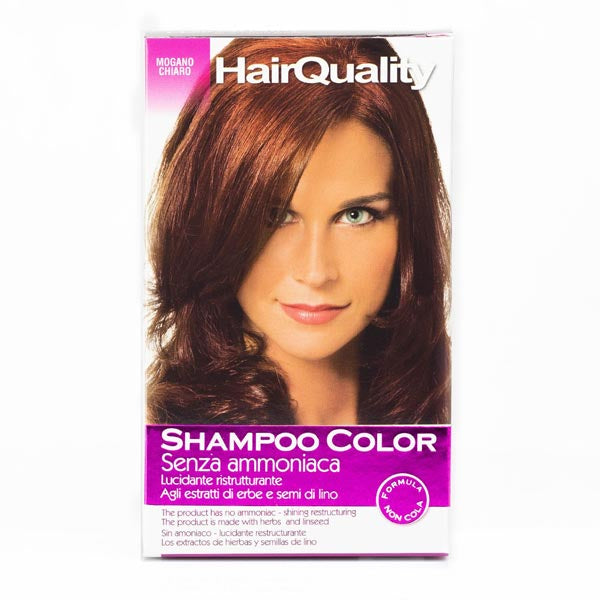 HAIR QUALITY SHAMPOO COLORORANTE CAPELLI MOGANO CHIARO