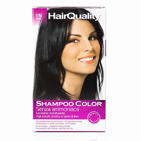 HAIR QUALITY SHAMPOO COLORORANTE CAPELLI NERO 1N