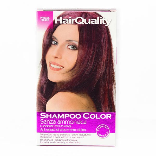 HAIR QUALITY SHAMPOO COLORORANTE CAPELLI PRUGNA CHIARO