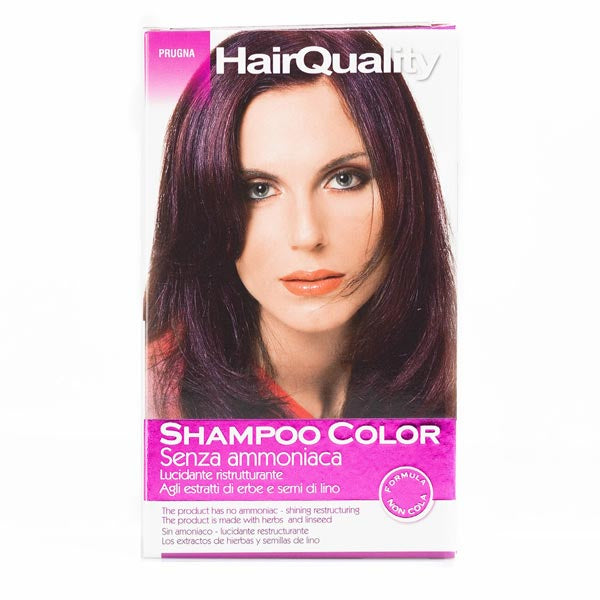 HAIR QUALITY SHAMPOO COLORORANTE CAPELLI PRUGNA