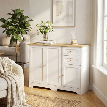 Mobile in legno bianco, 110x39,5x78,5 cm, peso 30,3 kg