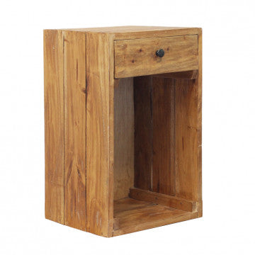 Mobiletto in legno riciclato marrone 35x30x55 cm con struttura