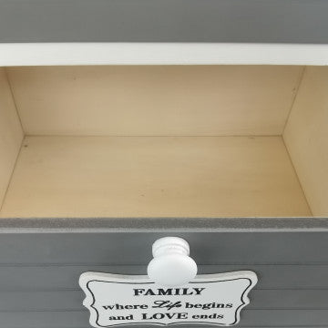 Mobiletto in legno con 3 cassetti - 37x28x57 cm