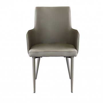 Poltrona in ecopelle grigio tortora, dimensioni 56x54x89 cm, peso 8,3 kg