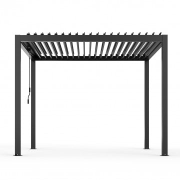 Pergola bioclimatica in alluminio con lamelle orientabili 300x400x250 cm