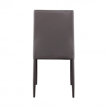 Sedia in acciaio e ecopelle, marrone, dimensioni 41x50x91 cm