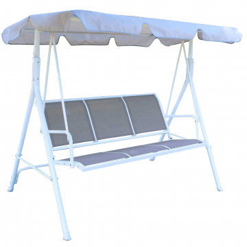 Altalena da Giardino Naxos con Sedile in Textilene Grigio Chiaro Altalene e dondoli Hobby Shop Solution   
