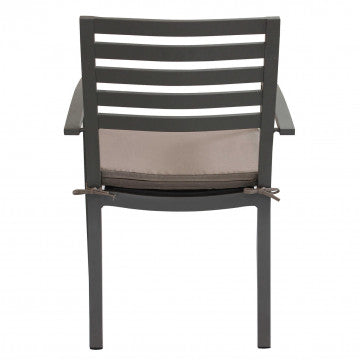 Poltrona in alluminio con cuscino - 46x62x84 cm